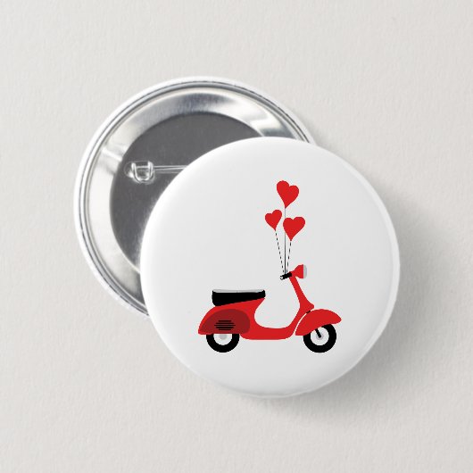 Italiaanse scooter ronde button 5,7 cm (Voorkant /achterkant)