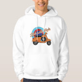 Italiaanse scooterhoodie |  ritstijl hoodie (Voorkant)