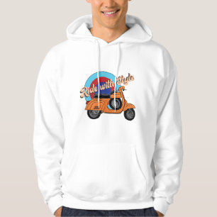 Italiaanse scooterhoodie ritstijl hoodie