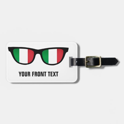 Italiaanse Shades aangepaste bagagelabel (Voorkant horizontaal)