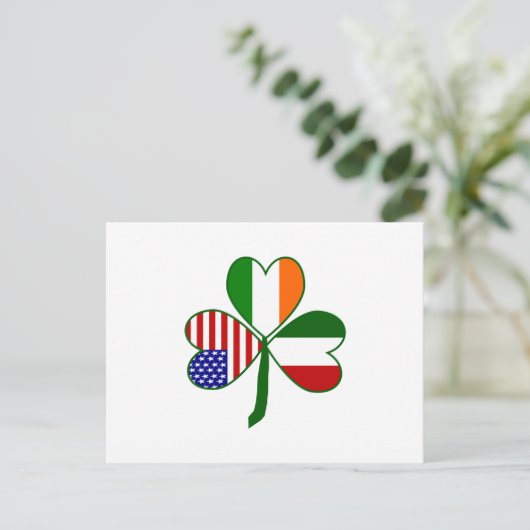 Italiaanse Shamrock Briefkaart (Staand voorkant)