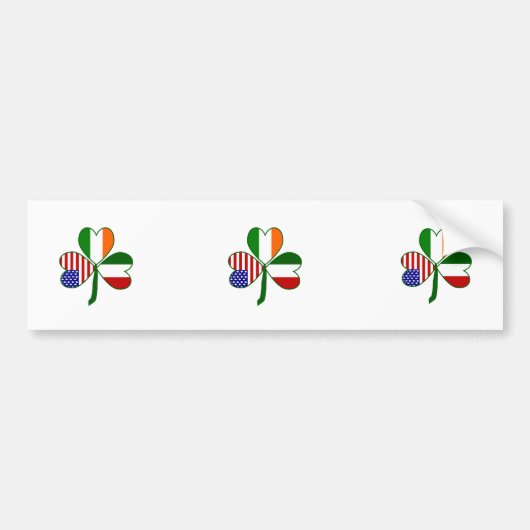 Italiaanse Shamrock Bumpersticker (Voorkant)
