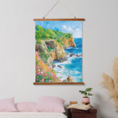Italiaanse Siciliaanse kustlijn Hangend Wandkleed (Slaapkamer)