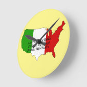 Italiaanse Siciliaanse patriot USA Map Ronde Klok (Hoek)