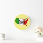 Italiaanse Siciliaanse patriot USA Map Ronde Klok (Huis)