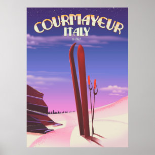 Italiaanse ski-poster poster