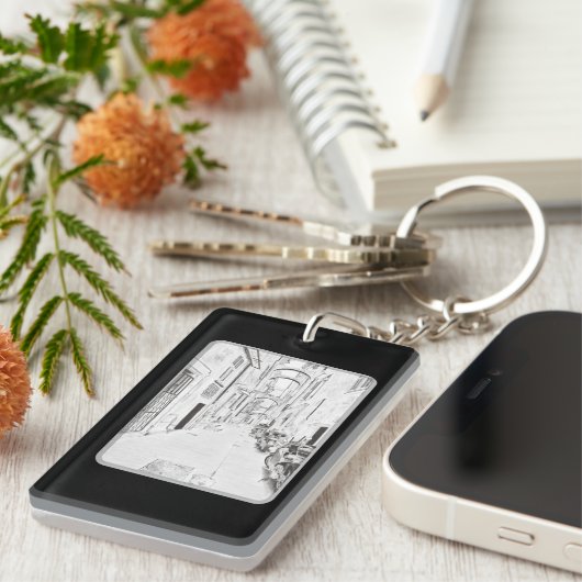 Italiaanse smalle straat sleutelhanger (Voorkant Rechts)