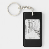 Italiaanse smalle straat sleutelhanger (Voorkant)