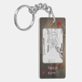 Italiaanse smalle straat - Vaderdag Sleutelhanger (Voorkant Links)