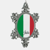 Italiaanse sneeuwvlok, Italiaanse vlag Tin Sneeuwvlok Ornament (Links)