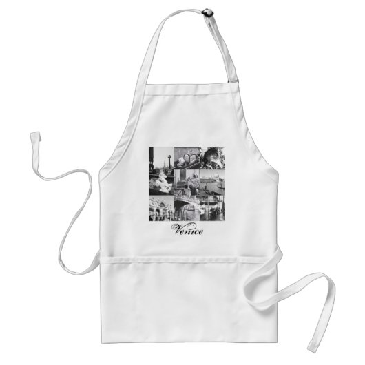 Italiaanse Souvenir Apron Venice Italië Collage Fo Standaard Schort (Voorkant)