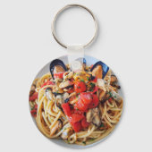 Italiaanse spaghetti met mosselen Sleutelhanger (Achterkant)