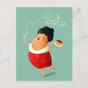 Italiaanse Spaghetti Pasta Lover Briefkaart