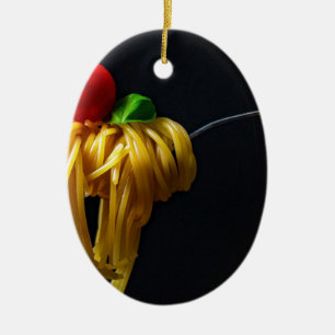 Italiaanse Spaghetti Pasta Tomato Noodle Keramisch Ornament