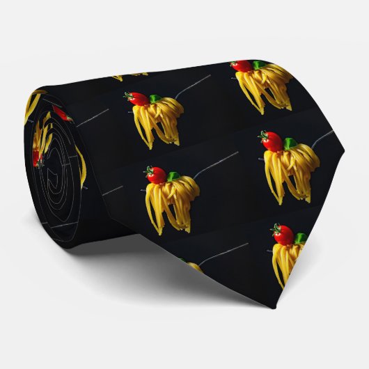 Italiaanse Spaghetti Pasta Tomato Noodle Stropdas (Opgerold)