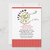 Italiaanse Spaghetti Rehearsal Dinner Invitation Kaart (Voorkant)