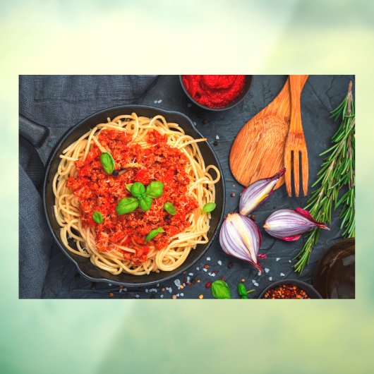 Italiaanse spaghetti tomatensaus Basil Raamsticker (Vel 3)