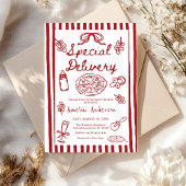 Italiaanse speciale bezorging speelse babyshower  kaart