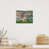 Italiaanse Spinone 12 - Waterlelies 2 Poster (Keuken)