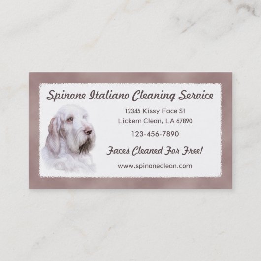 Italiaanse Spinone Italiano Visitekaartje (Voorkant)