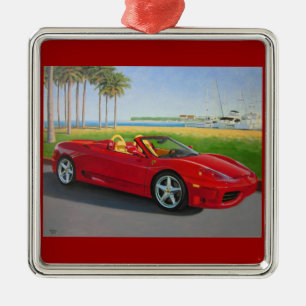 Italiaanse sportwagen metalen ornament