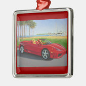 Italiaanse sportwagen metalen ornament (Links)