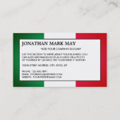 Italiaanse Spotlight Effect vlag, Italië Visitekaartje (Achterkant)