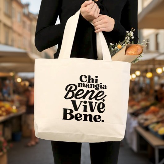 Italiaanse Spreuk Markt Tas