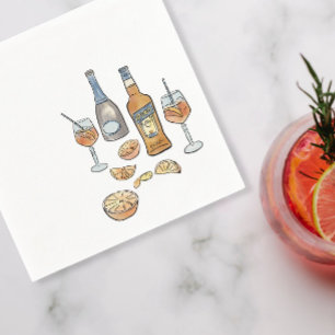 Italiaanse Spritz cocktailservetten Servet