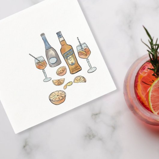 Italiaanse Spritz cocktailservetten Servet