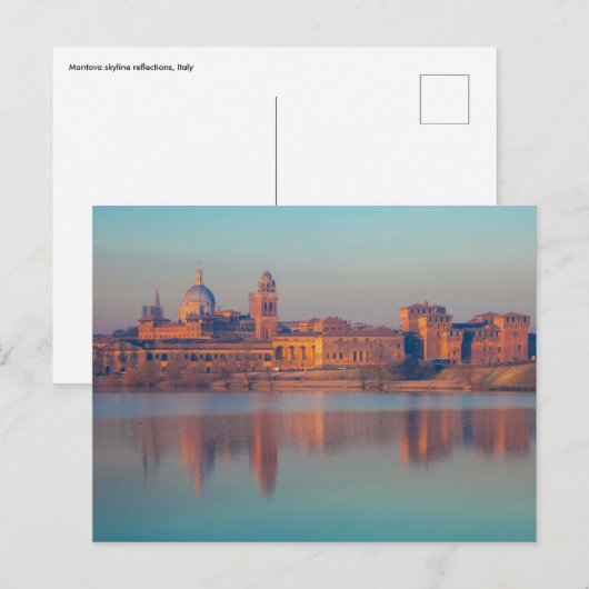 Italiaanse stad Mantua skyline Briefkaart (Voorkant / Achterkant)
