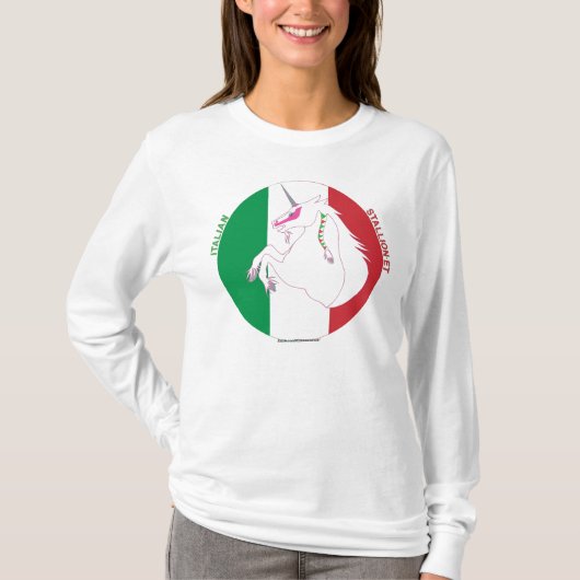 Italiaanse Stallion-et Unicorn Hanes Nano T-shirt (Voorkant)