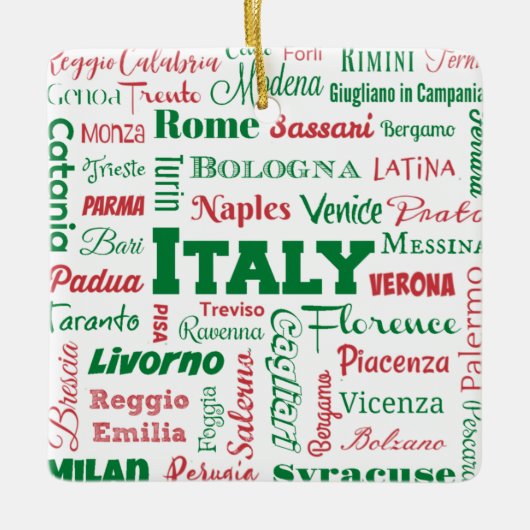 Italiaanse steden ornament - Italiaanse vlag (Voorkant)