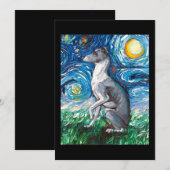 Italiaanse Sterrennacht van Greyhound Whippet Dog  Feestdagenkaart (Voorkant / Achterkant)