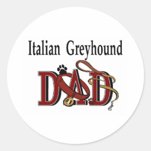 Italiaanse Sticker Greyhound Dad