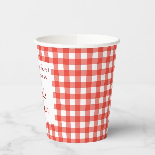 Italiaanse Stijl Amore 2 Bruidsmeisjesfeest Papieren Bekers (Links)