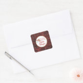 Italiaanse Stijl Amore Bruidsdouche Vierkante Sticker (Envelop)