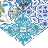 Italiaanse stijl, blauwe tegels korte tafelloper (Hoek)