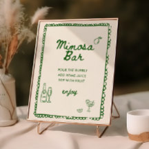 Italiaanse stijl Groene Hand getekend Mimosa Bar