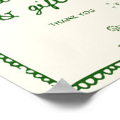 Italiaanse stijl Groene Hand getrokken Kaarten en  Poster (Hoek)