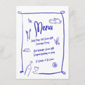 Italiaanse stijl Hand getrokken krabbelpartij menu (Voorkant)