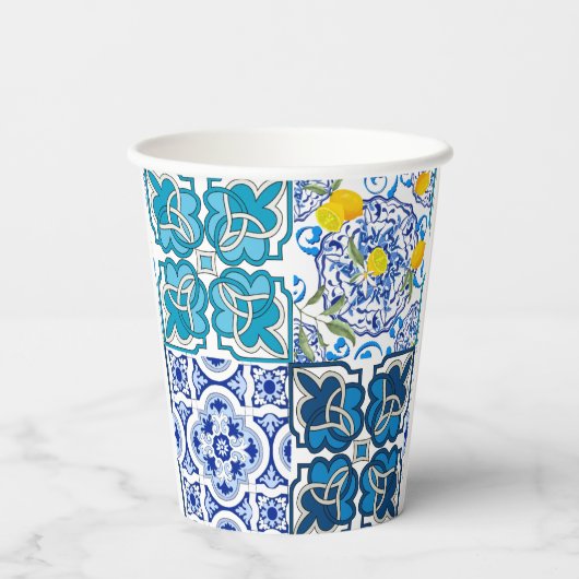 Italiaanse stijl, levendig papieren bekers (Achterkant)