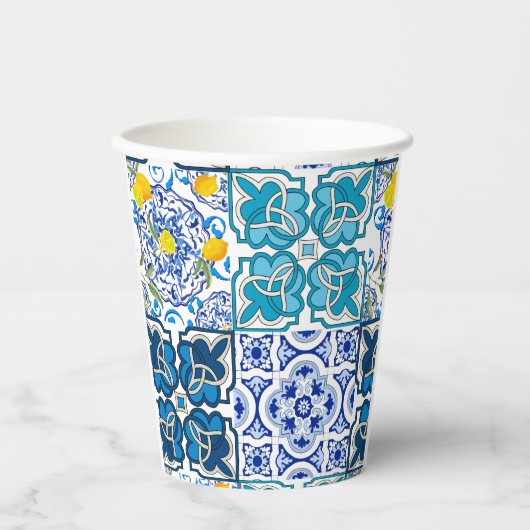 Italiaanse stijl, levendig papieren bekers (Voorkant)