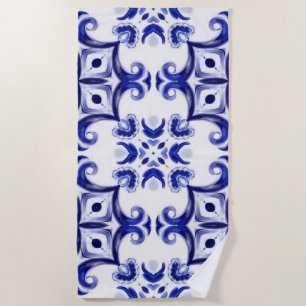 Italiaanse stijl,majolica,tegels, strandlaken