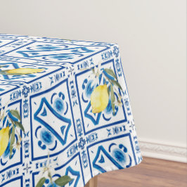 Italiaanse stijl, mediterraan, majolica, citroen, tafelkleed
