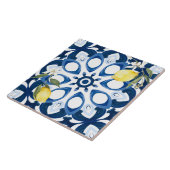 Italiaanse stijl, mediterraan, majolica, citroen, tegeltje (Zijkant)