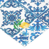 Italiaanse stijl, Mediterraan, mozaïek, blauw, cit Medium Tafelloper (Hoek)