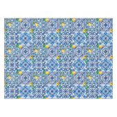 Italiaanse stijl, Mediterraan, mozaïek, blauw, cit Tafelkleed (Voorkant (Horizontaal))