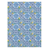 Italiaanse stijl, Mediterraan, mozaïek, blauw, cit Tafelkleed (Voorkant)