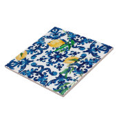 Italiaanse stijl, Mediterraan, mozaïek, blauw, cit Tegeltje (Zijkant)